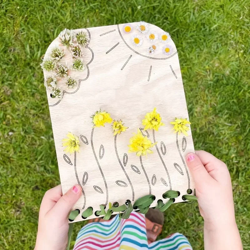 Mother'S Day Wooden Flower Bouquet Board Pick Flower Stand