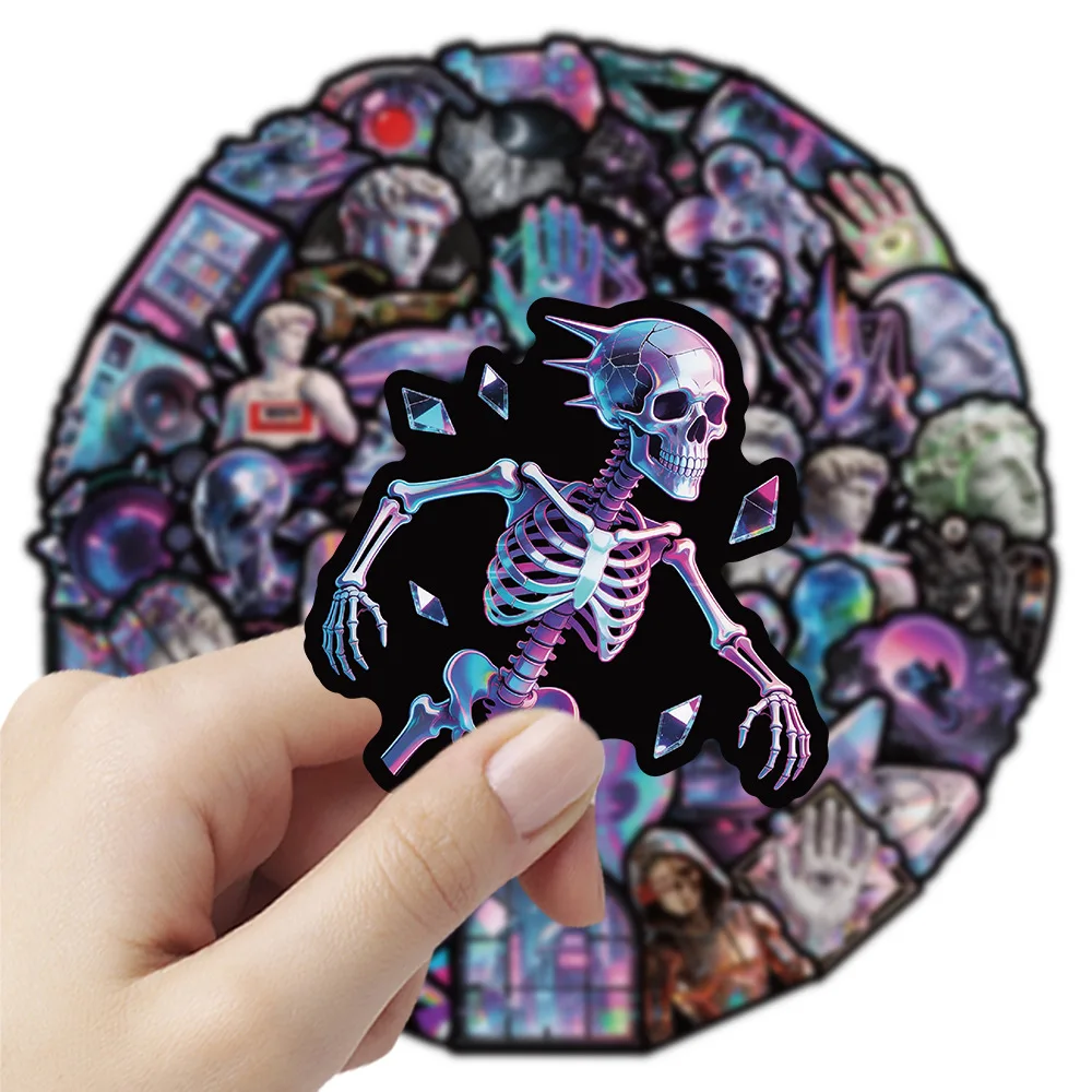 50-Pack Cartoon Punk Aesthetic Graffiti Stickers Waterproof Decorative Stickers for Guitars Luggage Tablets Notebooks Stationery