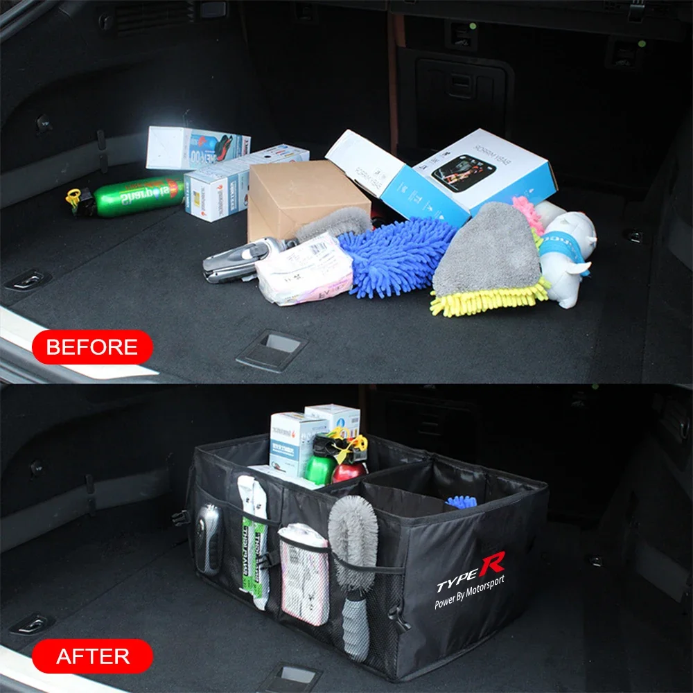 For Honda Civic Type R Type S Large Capacity Car Storage Box Car Trunk Organizer Auto Trucks Trunk Box Storage Accessories