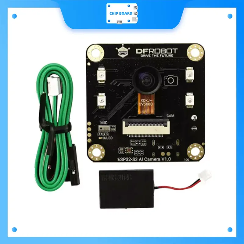 ESP32-S3 AI Camera Module (Edge Image Recognition, Night Vision, ChatGPT Voice Interaction)