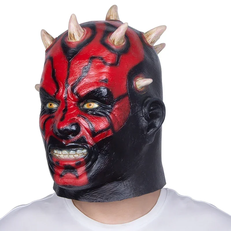 Scary Mask Darth Maul Movie Character Latex Full Head Headgear Halloween Cosplay Party Costume Props V