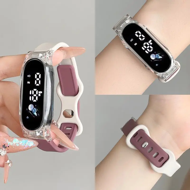 New fashionable electronic watch for male and female students, simple sports watch, niche LED electronic watch