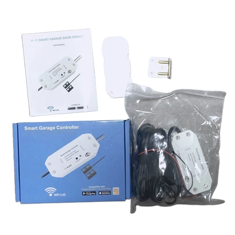 

E5BE Upgraded Garage Door Controller EU/UK/US Mobile Control Garage Door Opener Switches with Timing Easy Installation