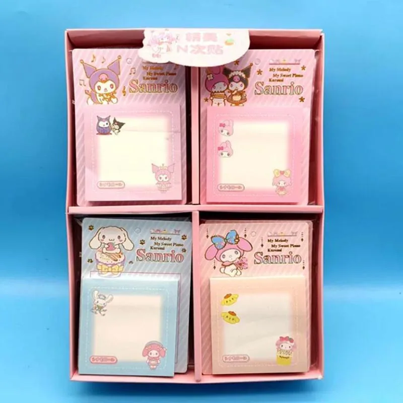 

24pcs/lot Kuromi Cinnamoroll Memo Pad Kawaii Sanrio Sticky Notes Stationery Label Notepad Planner Sticker Post School Supplies