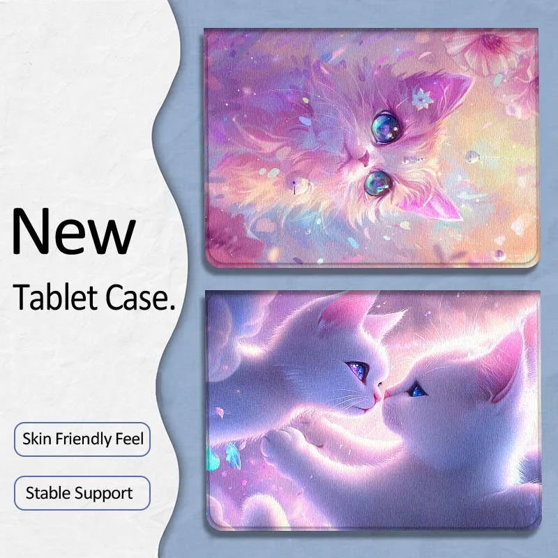 

Cartoon Cute Tiger Cat Color Gift For Samsung Galaxy Tab A7 A A8 A9 A11 S6 S11 10.1 10.4 10.5 Inch Lite PLus Soft Tablet Case