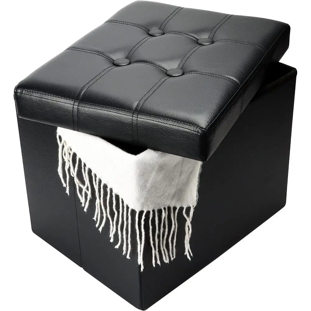 

Storage Ottoman, olding oot Stool with Thicker oam Padded Seat Small Leather Storage Ottoman Bench oot Rest or Living Room oldab