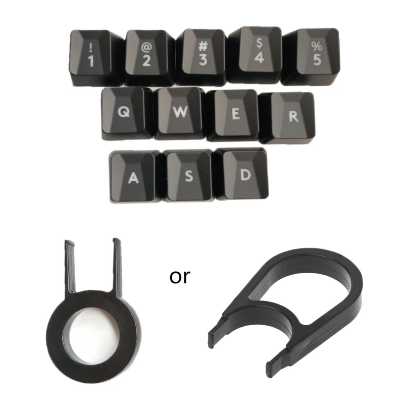 12 Keys Keyboard Replacement Accessory for G413 G613 G910 G810 G310 Mechanical Gaming Keyboard Keycap Black