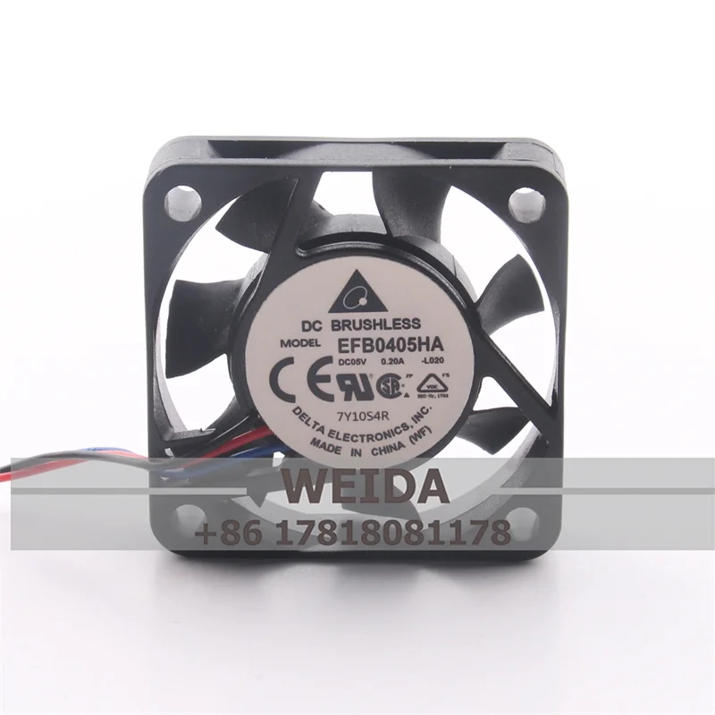 DELTA 12V 24V 48V 5V 0.2A EC AC 40x40x10mm 4010 switch double ball axial flow centrifugal ventilation EFB0405HA-L020 cooling fan