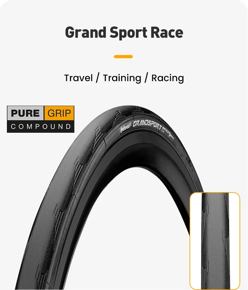 Continental Rennradreifen ULTRA Sport III & GRAND Sport Race 700× 25C /28C/32C Rennrad Nicht-Faltbarer / Faltbarer Gravel-Reifen – Detail 8