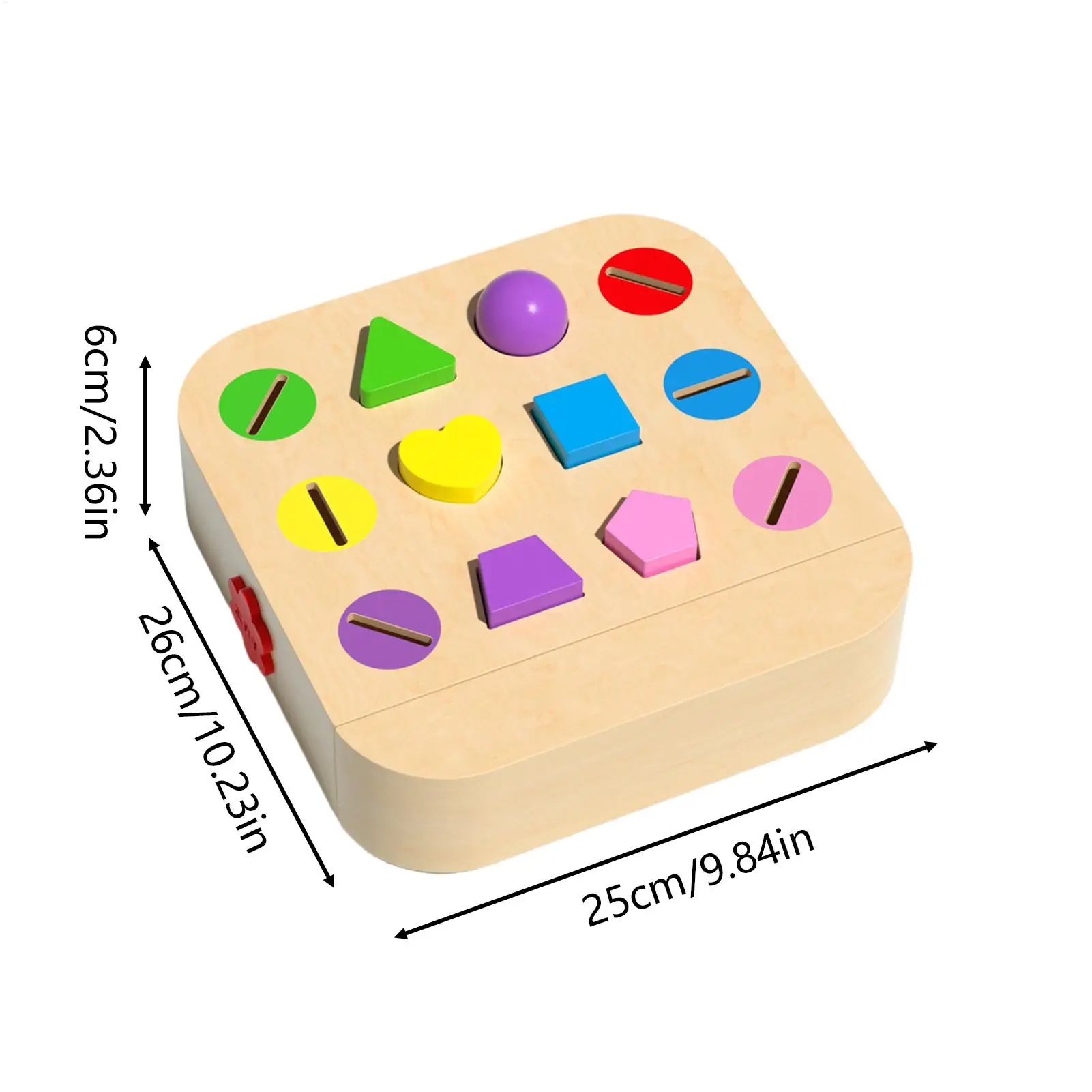 Selezionatore di forme Giocattolo educativo di abbinamento di forme in legno Giochi di smistamento dei colori per attività di apprendimento in età prescolare Neonata Bambino Ragazzo Bambino