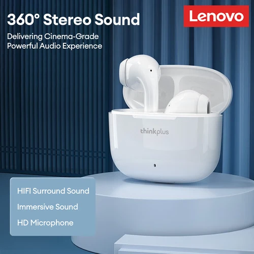 Imagen 2 del producto Lenovo LP40 Pro-auriculares inalámbricos con Bluetooth, sonido estéreo HIFI, llamadas HD, larga resistencia, baja latencia, para videojuegos
