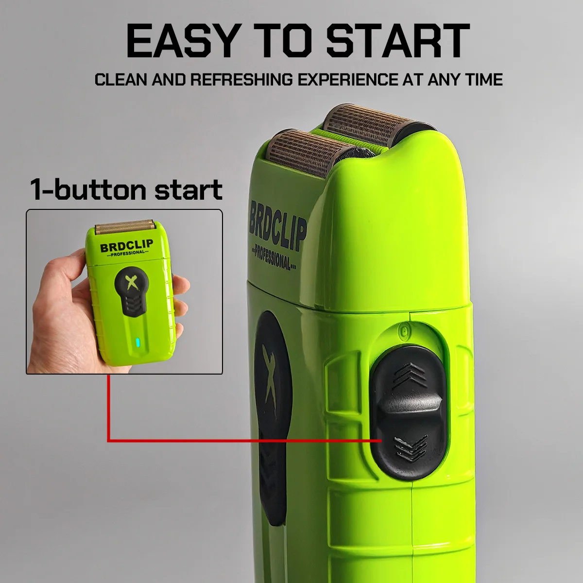 Professioneller Doppelfolien-Rasierer Haarschneider Barttrimmer Elektrischer Haarschneider für Männer BRDCLIP – Detail 7