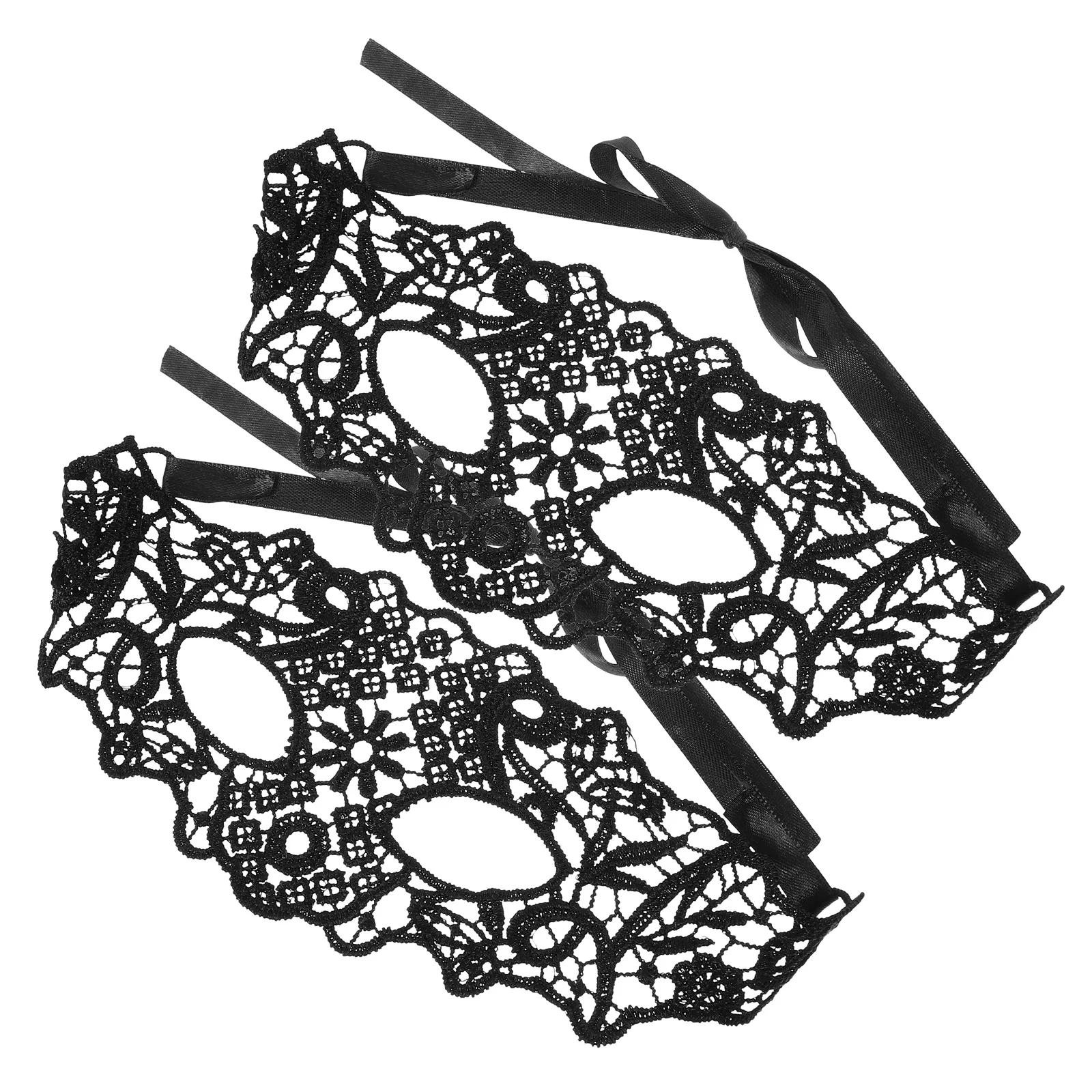 

2 шт., женская кружевная маска для глаз, черная мягкая легкая маскарадная маска для выпускного вечера, аксессуары для косплея, маскарадные маски