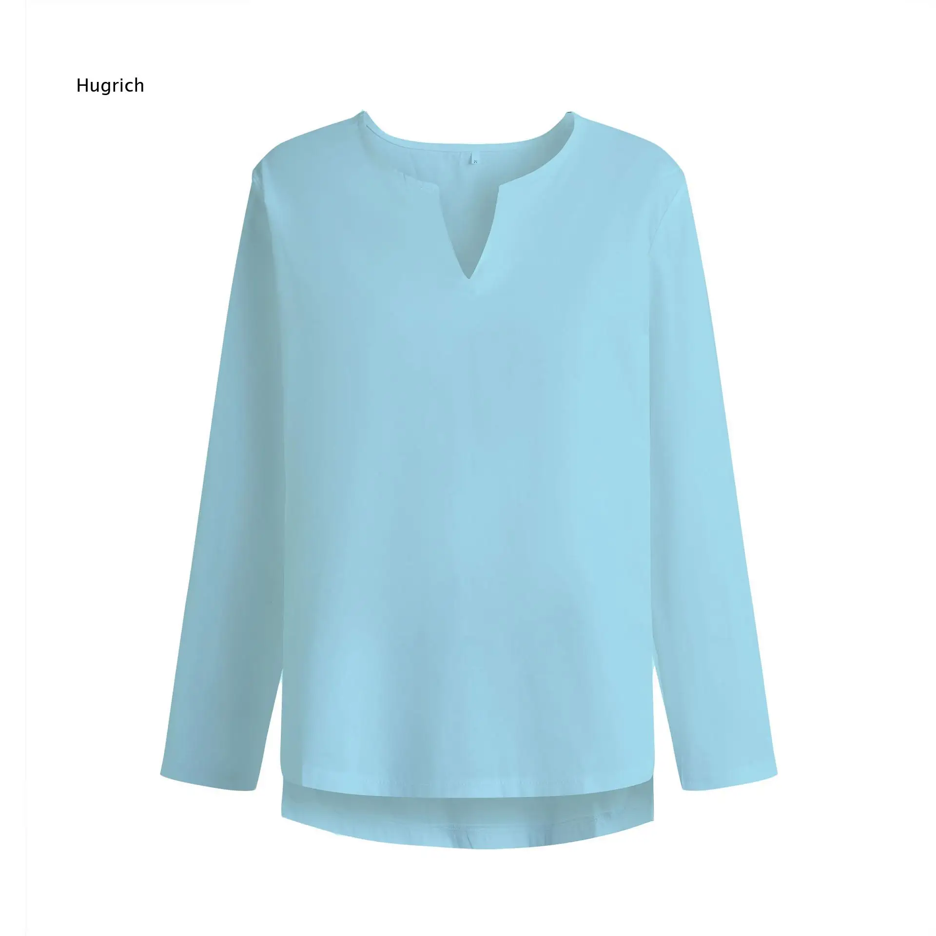 Men's Cotton Linen Blend Long Sleeve Collarless Shirt Loose Relaxed Fit Lightweight Soft Fabric Daily Casual Vacation Wear Tops