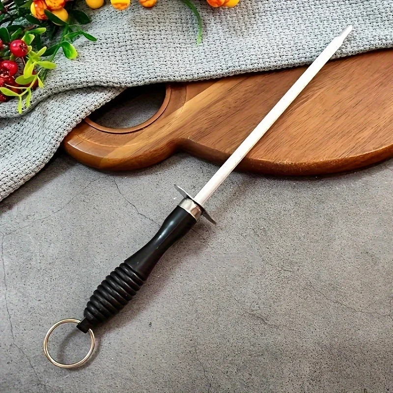 1PC Spitzer Stange Carbon Stahl Messer Langlebig Einfach zu verwenden mit Nicht-Slip Griff Schärfen Klinge Stange messer Küche Werkzeuge – Detail 8