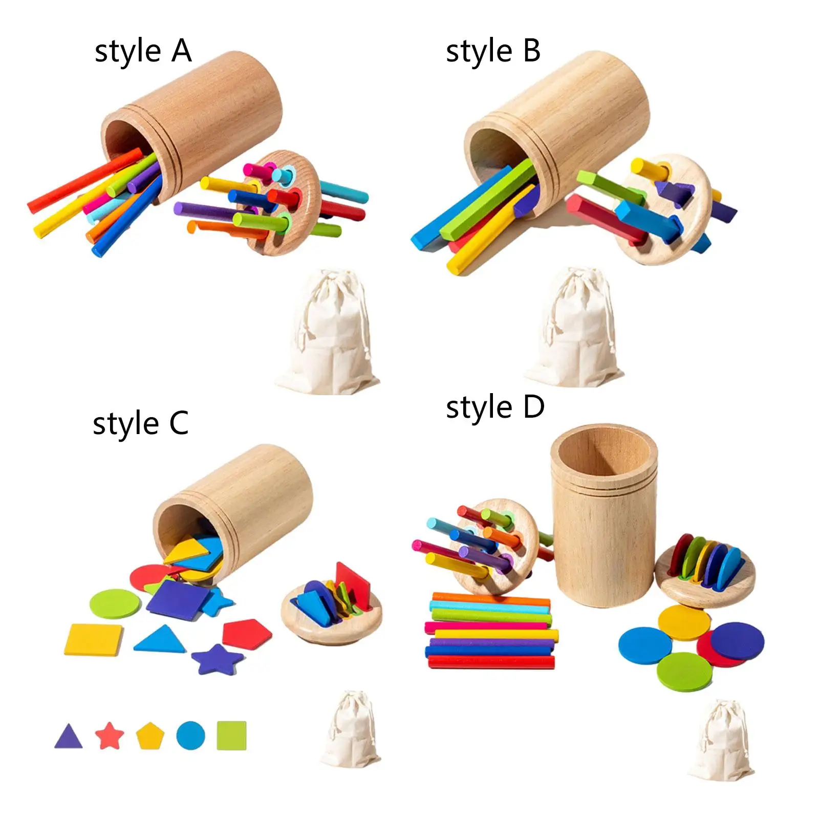 Giocattolo educativo per l'ordinamento delle forme del colore Giocattolo educativo per il riconoscimento dei colori della forma in legno Giocattolo Montessori Giocattolo per l'apprendimento precoce per il regalo dei bambini