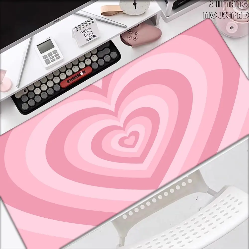 

HD Print Large Gaming Expansion pad Gamer Keyboard Pad XXL Coffee Love Rubber Mouse Pad blue Non-Slip Desk Mat Cute girl carpets