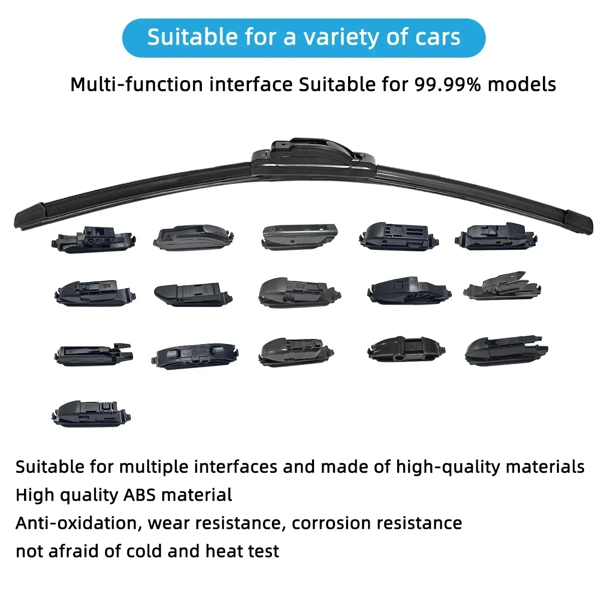 Universal Front Car Windshield Wiper Blades Double Layer Rubber Frameless Bracketless Brushes Accessories Windscreen Window