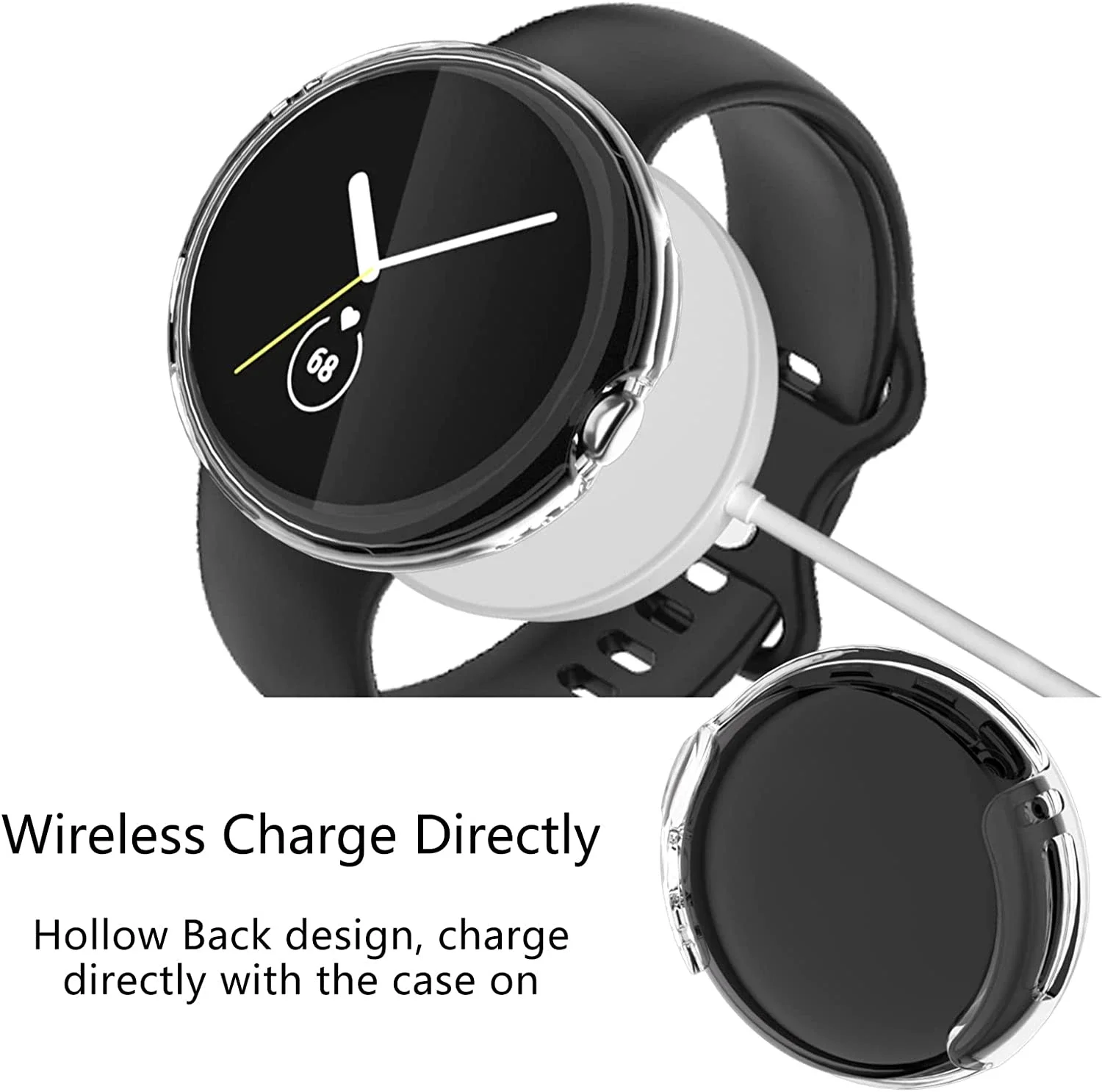 TPU Cover For Google Pixel Watch Band Protective Case Full Soft Protector Clear TPU Screen For Pixel Watch 2022 Accessories