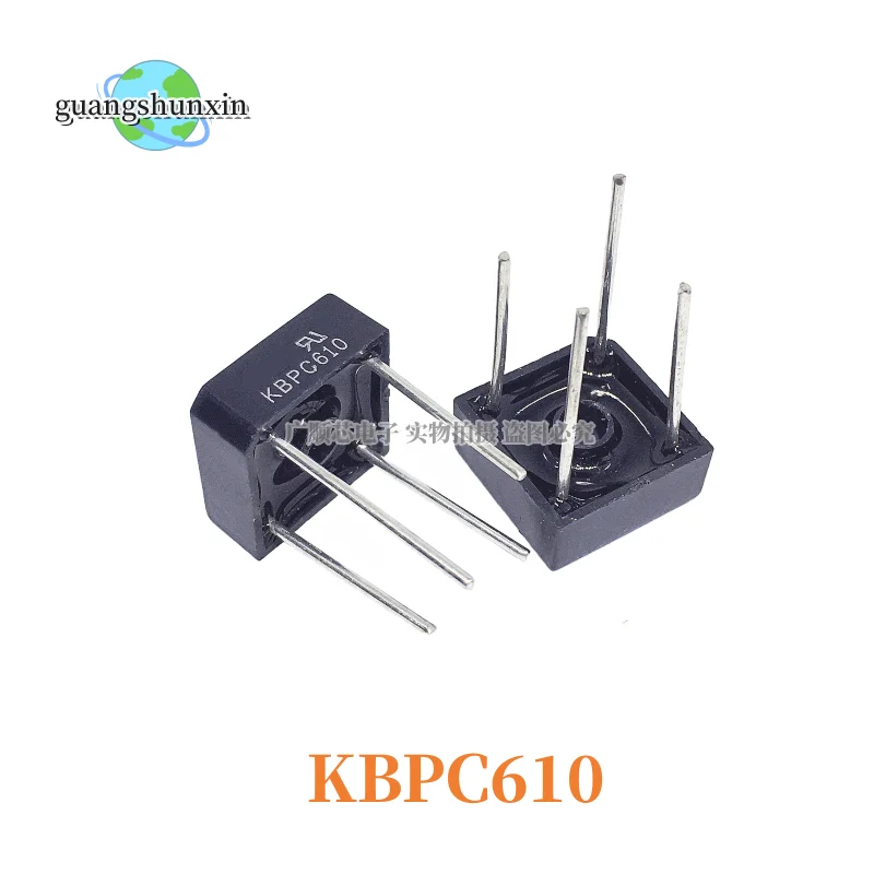 10pcs KBPC606 KBPC608 BR1010 KBPC1010 KBPC610 Black small square bridge with small volume Real shot image