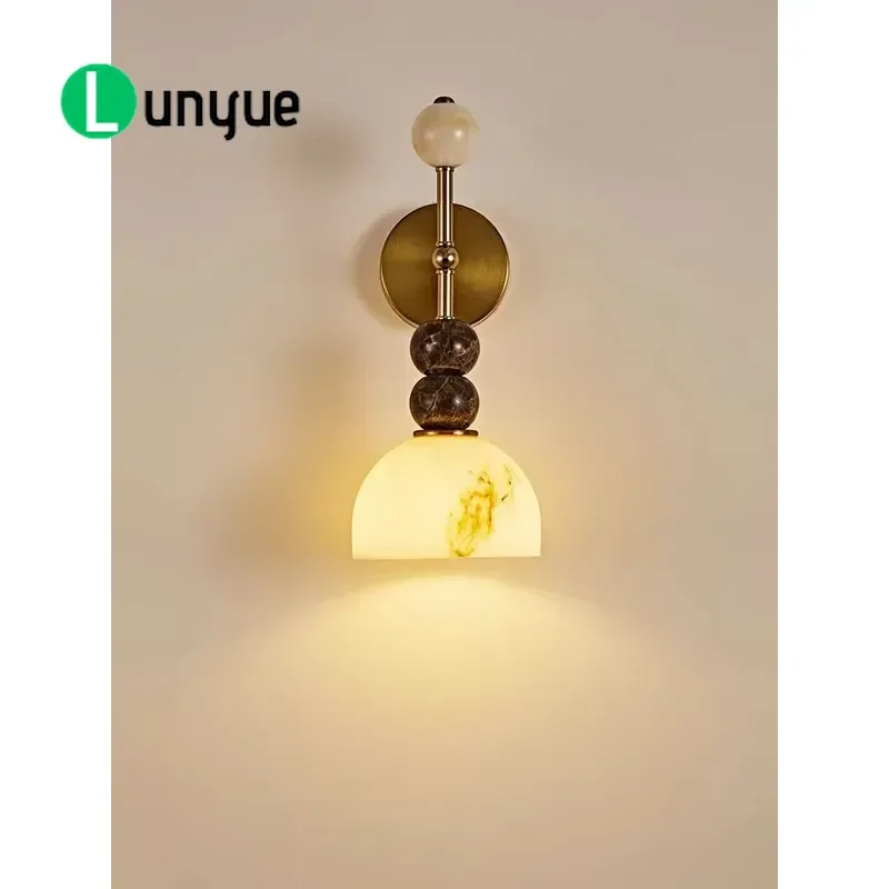 Italian Marble Industrial LED Wall Lamp Luxury Lighting Fixture for Office Building Modern Decor