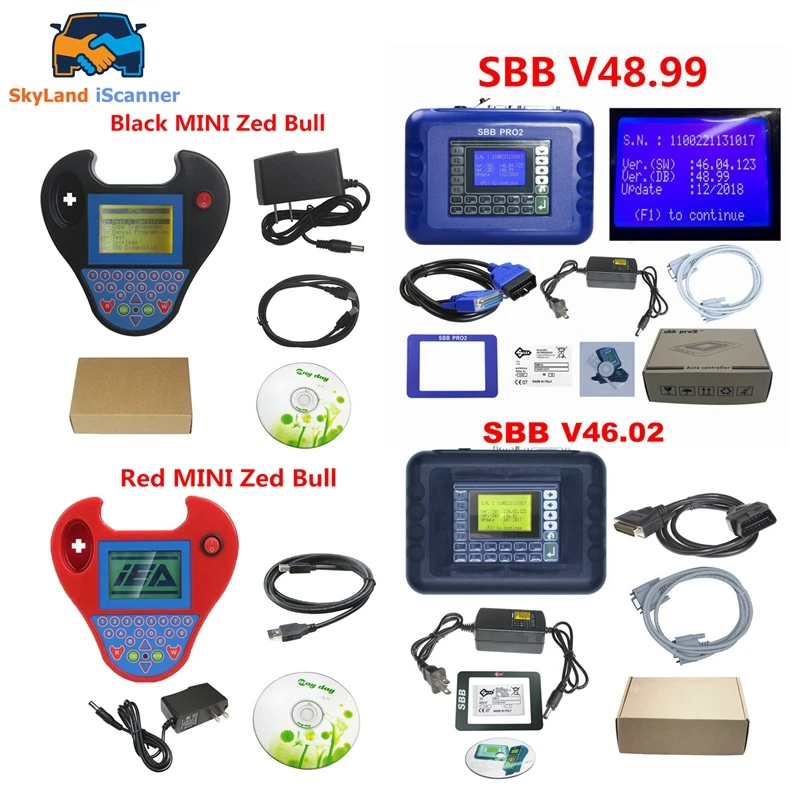 

Best V48.99 SBB V48.88 SBB Auto Key Programmer big Zed Bull Transponder Clone Key Zed-Bull With Multi-Language Free Shipping