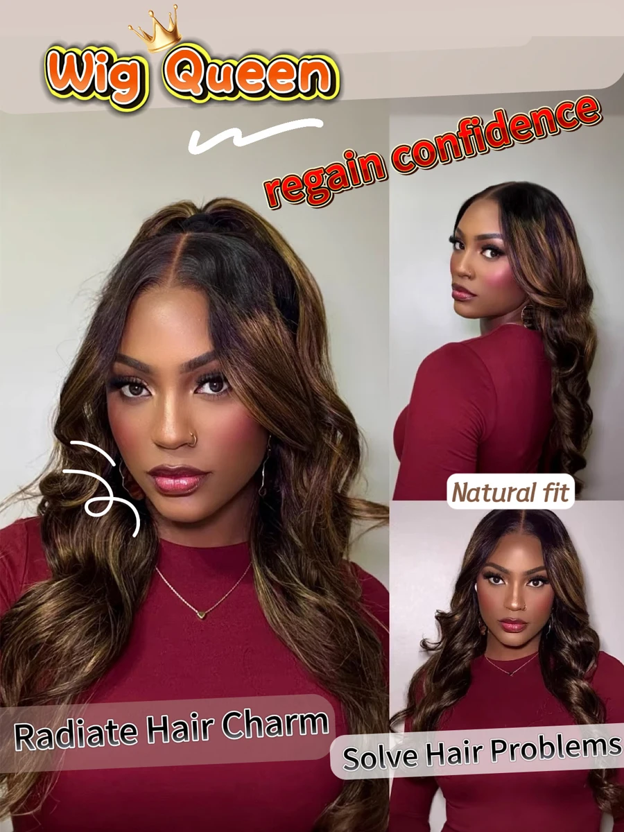 1B/27 Evidenziare Parrucca Brasiliana Dei Capelli 13x4 Veletta Frontale Dell'onda Del Corpo 200 Densità Ombre Bionda Pre Pizzicata Attaccatura Dei Capelli Con I Capelli Del Bambino