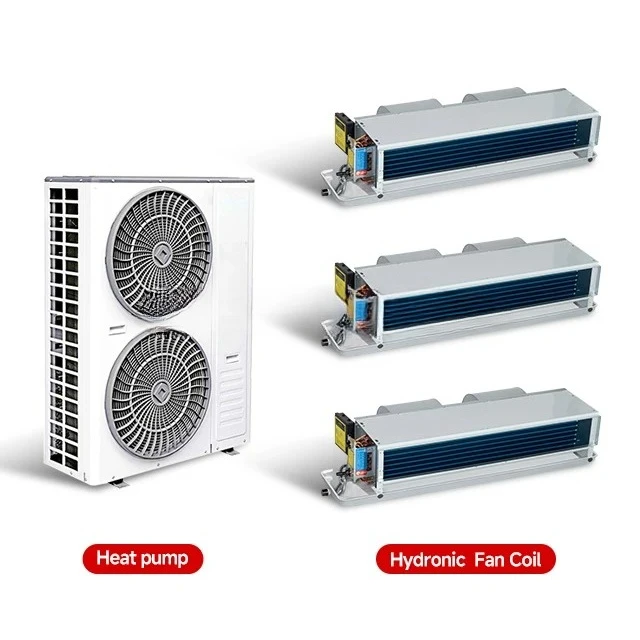 Horizontal Concealed Fan Coil Chilled Water Ducted Ceiling Concealed Fan Coil Units for Commercial Project Heating and Cooling