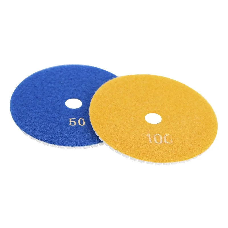 XLilPolishing Pad Disque de ponçage, diamant sec, support, grain 50-100, 4 po, 6000mm, carrelage, marbre, granit, céramique, outil conversif