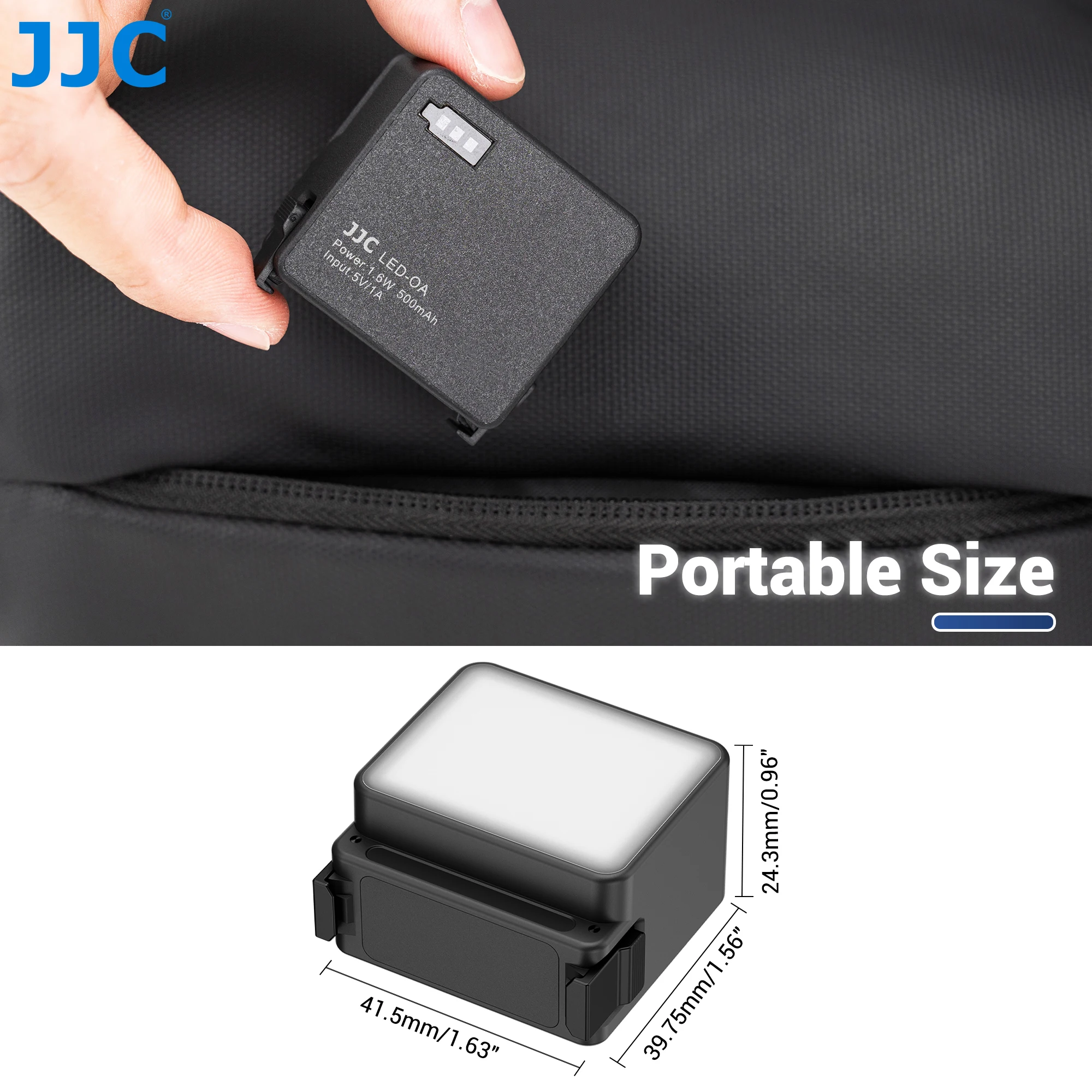 JJC الفيديو الضوئي ل DJI Osmo Action 5 Pro LED ضوء ل DJI Action 4 3 ملء الضوء IPX5 مقاوم للماء Selfie Vlog Light 500mAh #6