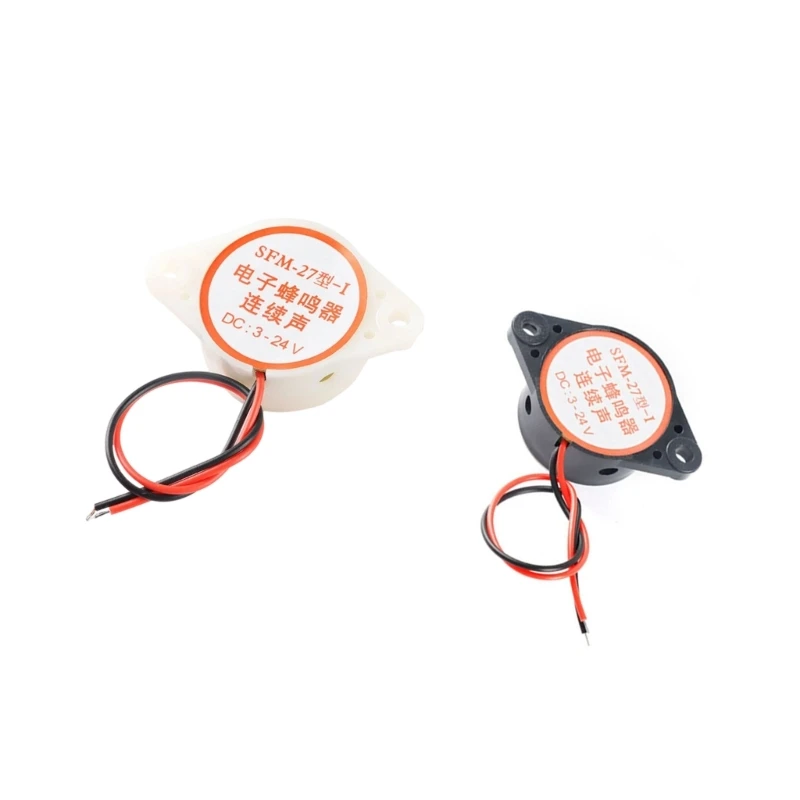 High Decibel 90dB Continuous Alarm Buzzer Electronic Device for Security System & Industrial Equipment 3V to 24V F19E