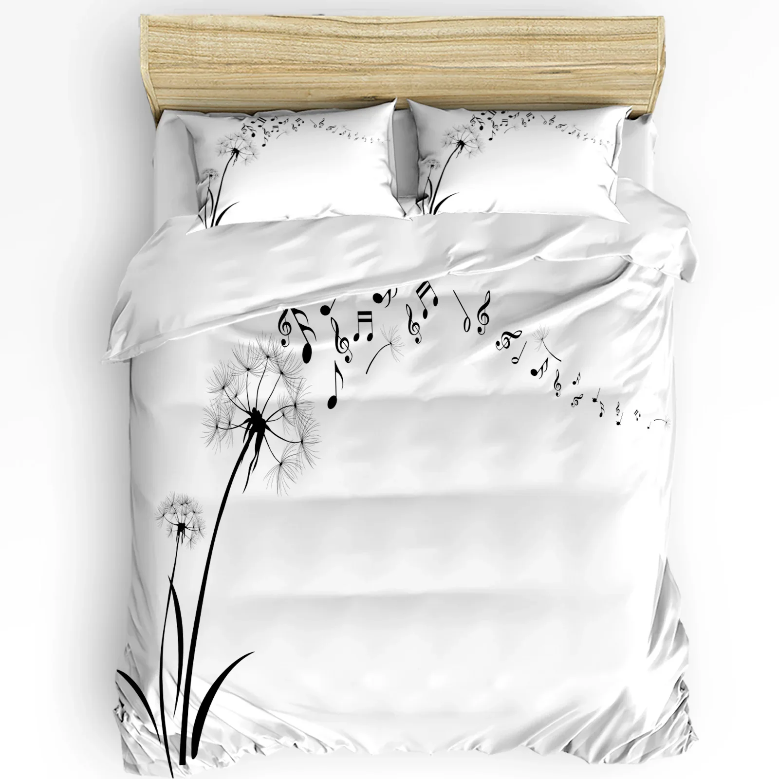 

Black And White Dandelion Plant Duvet Cover 3pcs Bedding Set Home Textile Quilt Cover Pillowcases Bedroom Bedding Set No Sheet