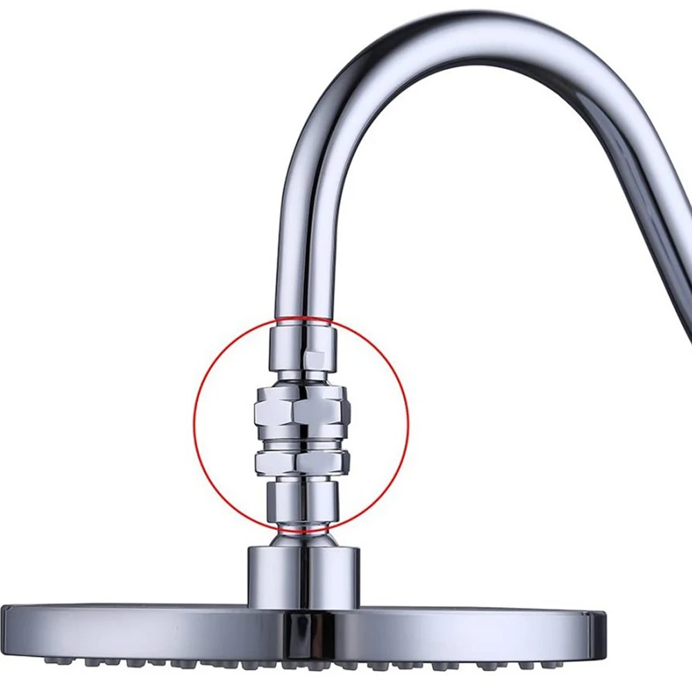 1Pc Brass Shower Head Connector Swivel Adapter Water Flow Ball Joint Accessories High Heat/pressure-resistance Shower Connector