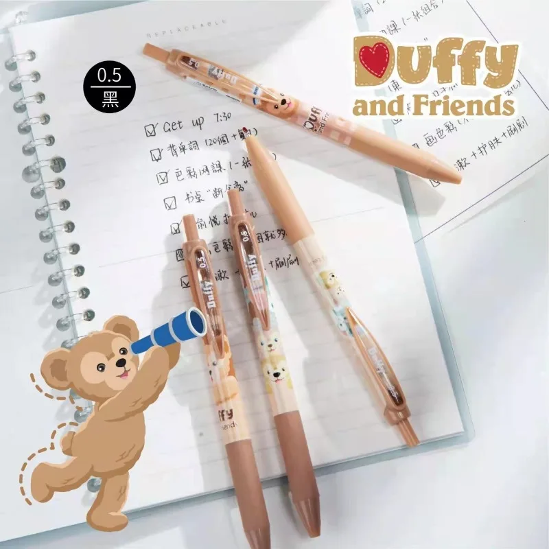 ديزني دافي أنيمي شخصيات كرتونية لطيف الصحافة هلام القلم الإبداعية Kawaii فتاة القلب طالب الأسود المياه القلم القرطاسية بالجملة