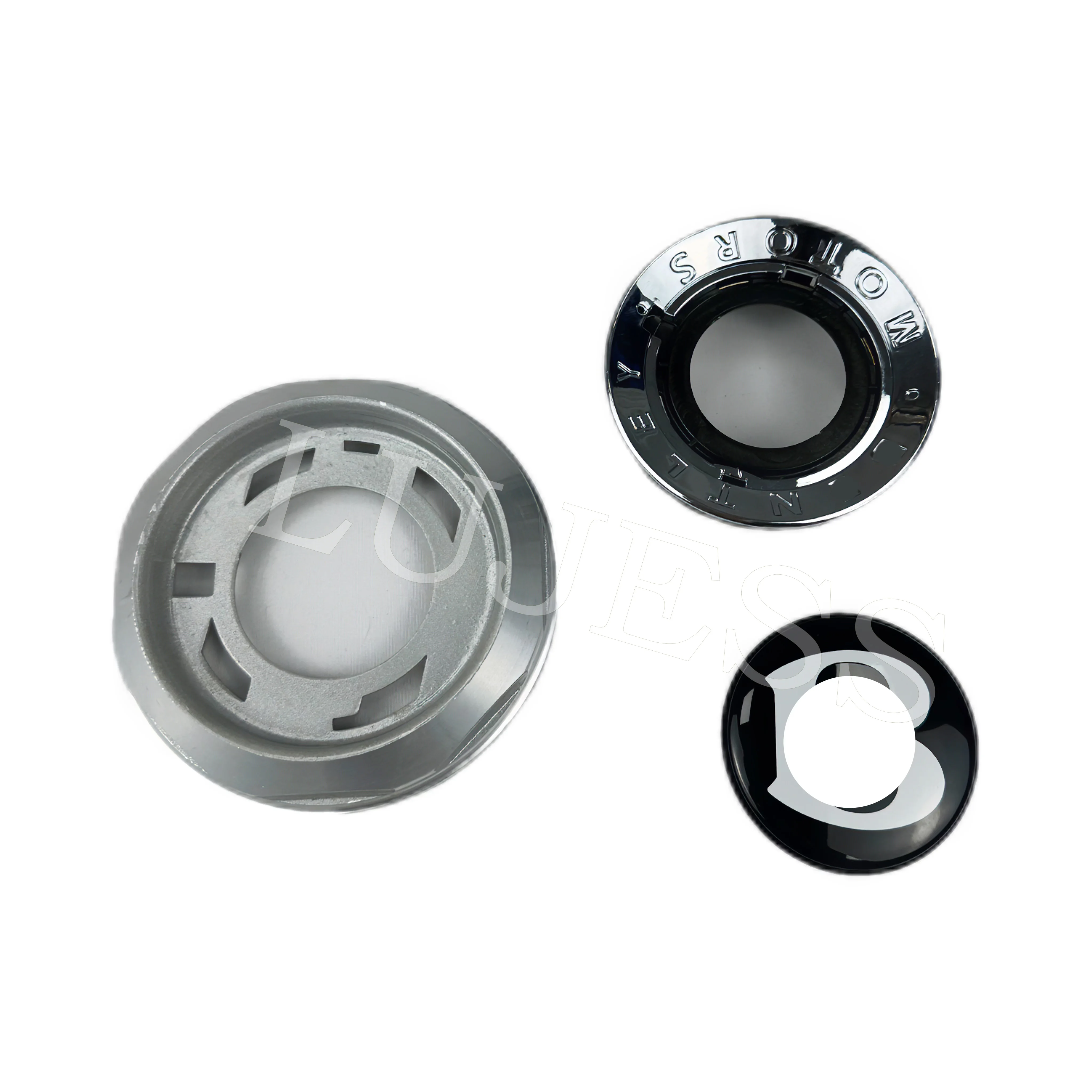 Silver Chrome Black Floating Center Wheel Sticker Rim Hub Caps ABS Finishing Emblem for  Bentley Mulsanne OEM 3Y0601259B