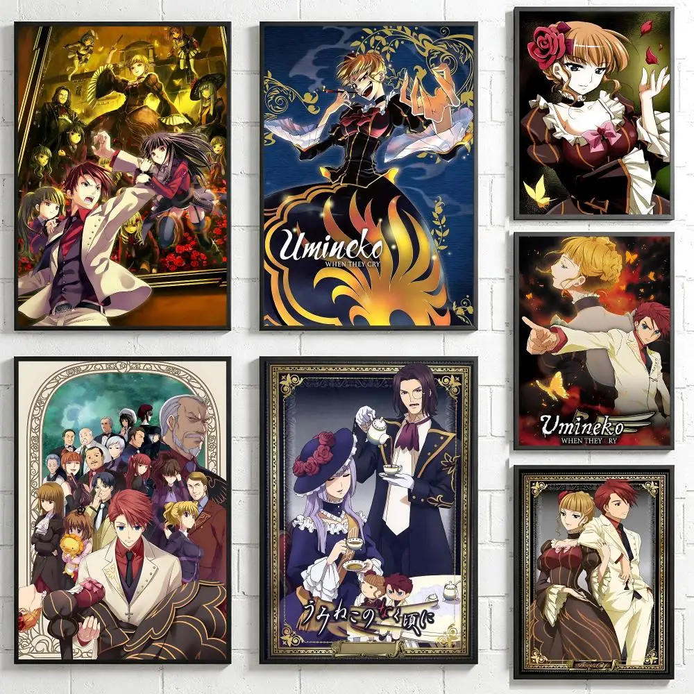 anime Umineko When They Cry Poster HD Poster Retro Industrial Style Suitable for Living Room Bar Corridor and Gift Giving