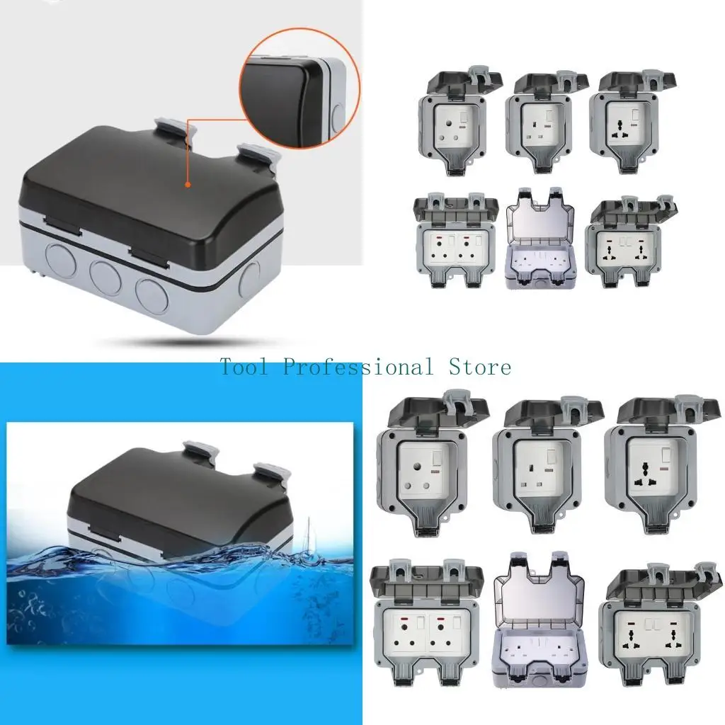 

57qf Outdoor Electrical Outlet Wall Socket Garden Sady/Double Outlets Power розетка