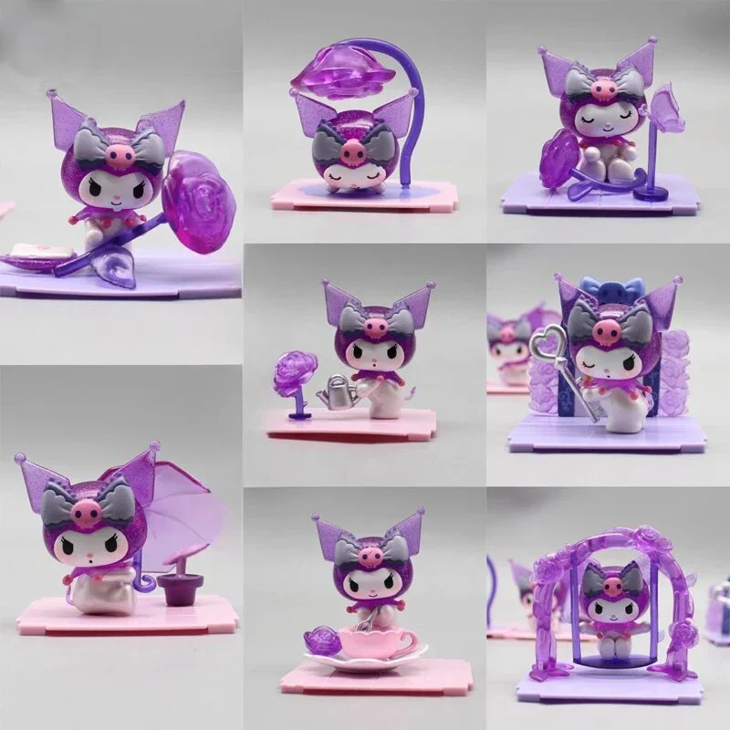 

TAKARA TOMY Kuromi 6cm Animation Figure Set of 8, Cartoon Game Anime Model Ornamental Gift Garage Kit Ornaments Decoration Doll