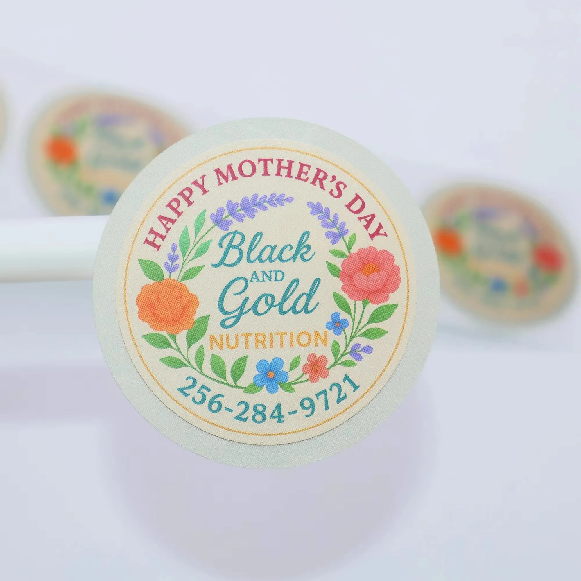 ملصقات شعار مستديرة مخصصة | لاصق ذاتي مقاوم للماء من BOPP | طباعة الملصقات الخاصة #4