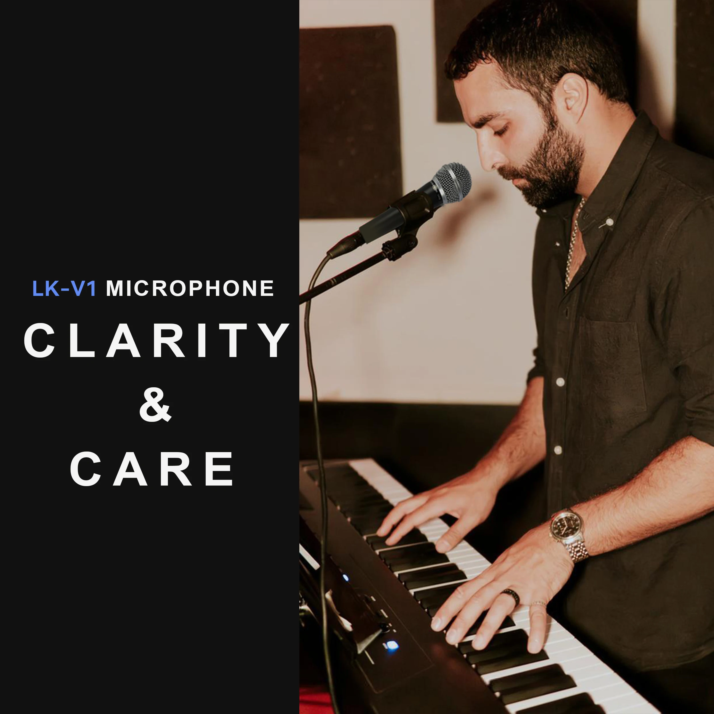 Lokchonk Dynamic Vocal Microphone Handheld Cardioid  Microphone for Singing, Stage, Studio, Karaoke (LK-V1)