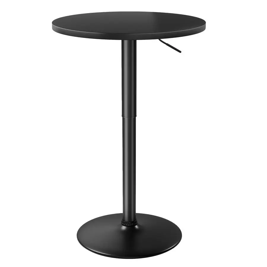 

Bistro Pub Table Height Adjustable Round 23.6 Inch Bar Table, 360Swivel Cocktail Table for Dining Room, Party, Cafe 1, Black