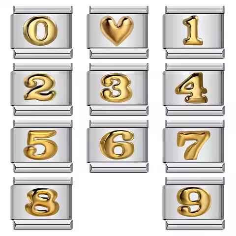 Italian Charm Store Italian Charm Bracelet 9mm Diy 0 To 9 10 Number Series