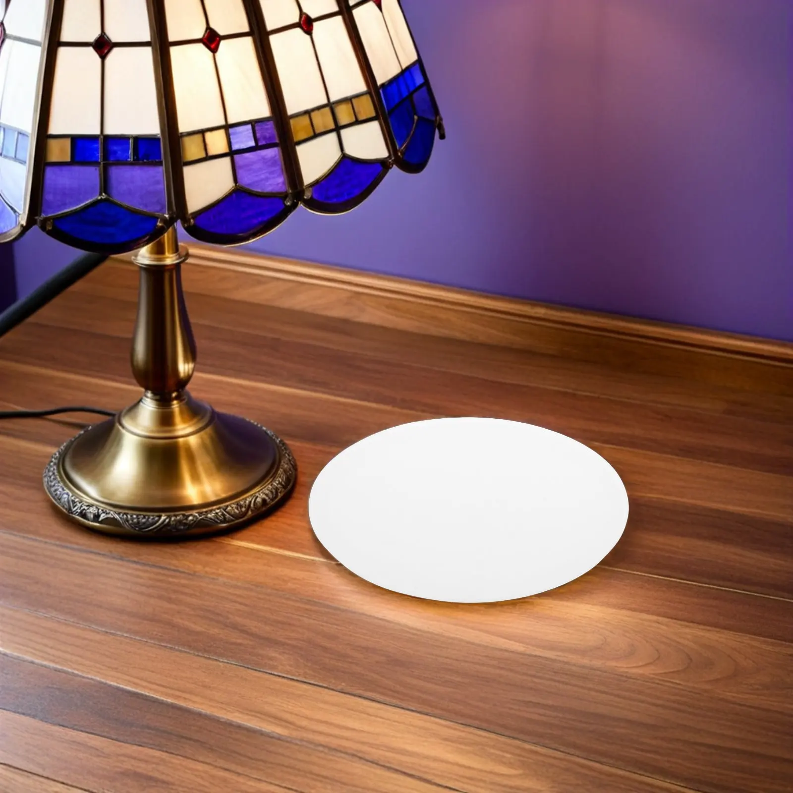 Acrylic Ceiling Light Diffuser Cover 37.5cm Round Flat Panel Dazzling Proof Soft Light Shade for Ceiling Lamps Living Room