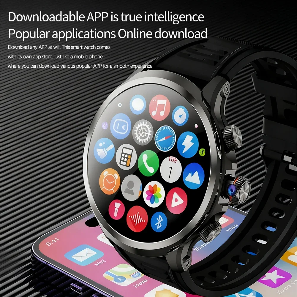 4G/5G بطاقة SIM جديد ساعة ذكية الرجال النساء 1.85 بوصة AMOLED شاشة الدورية كاميرا HD مكالمة فيديو واي فاي Smartwatch GPS المسار الساعات