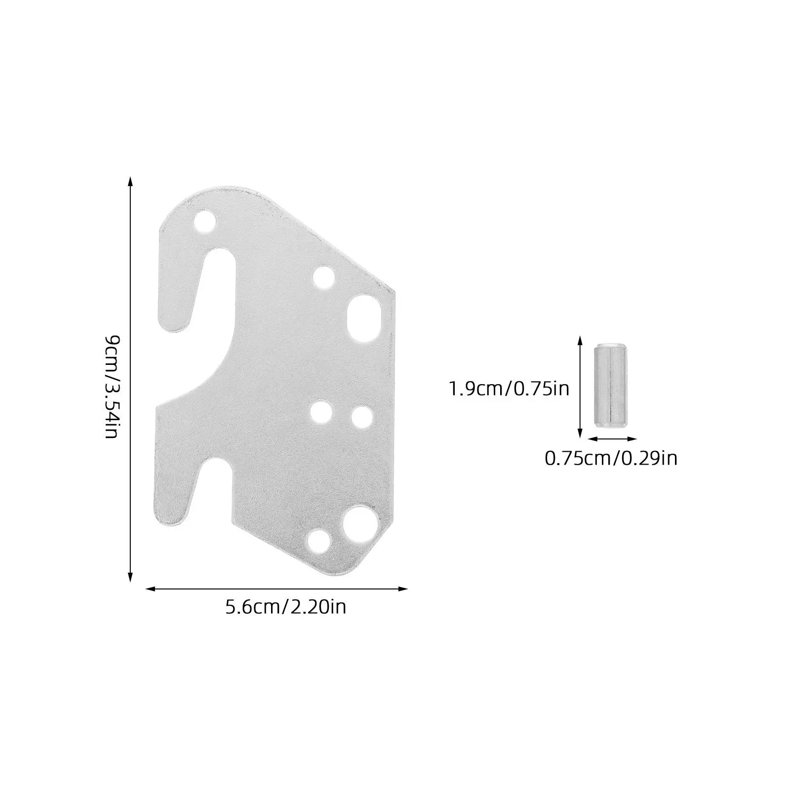 2Pcs Heavy Duty Bed Rail Hook Plates Wood Bed Rail Brackets Replacement Parts for Furniture Accessories Stable Support
