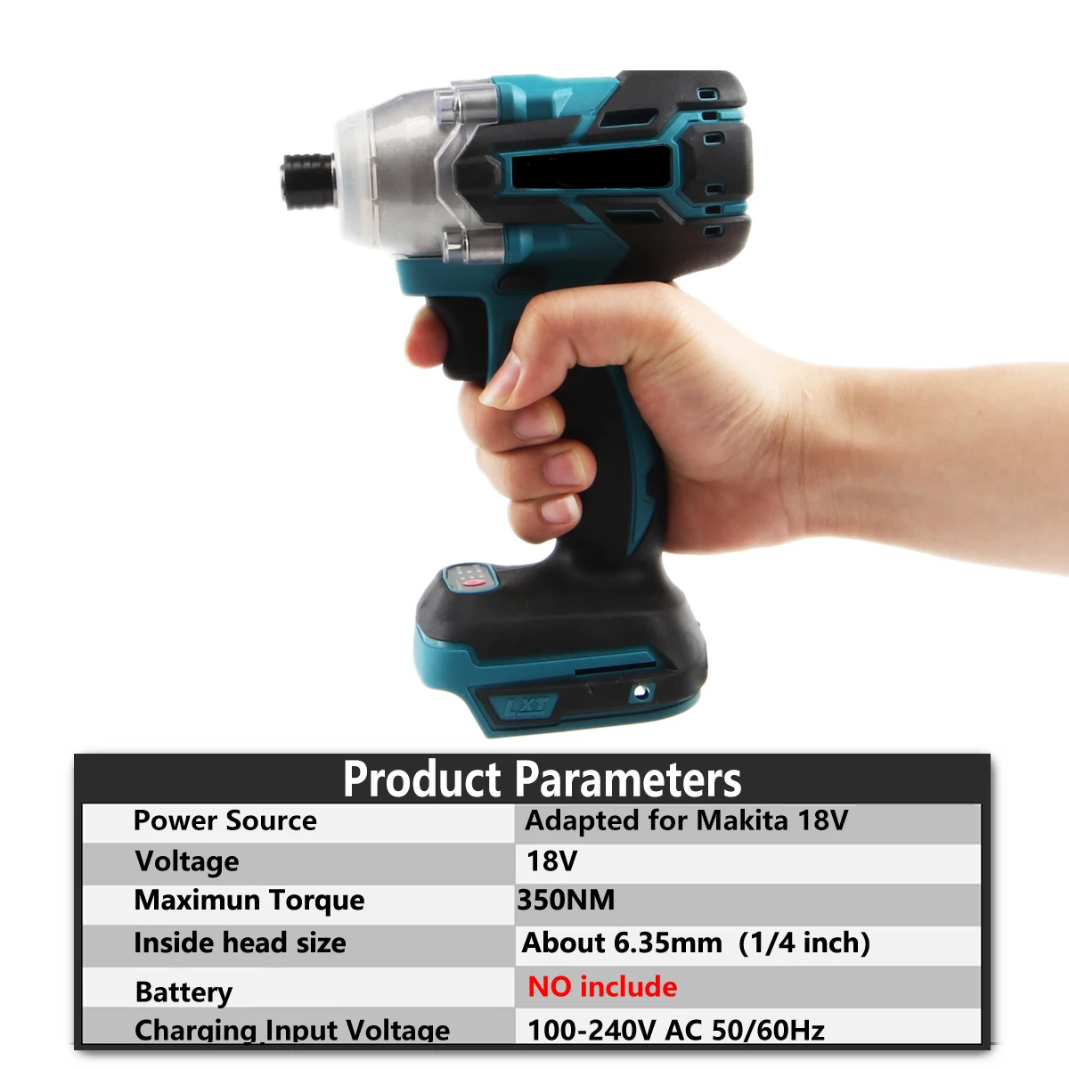 18V Cordless Electric Screwdriver Variable Speed Brushless Impact Wrench Rechargable Drill Driver LED Light For Makita Battery