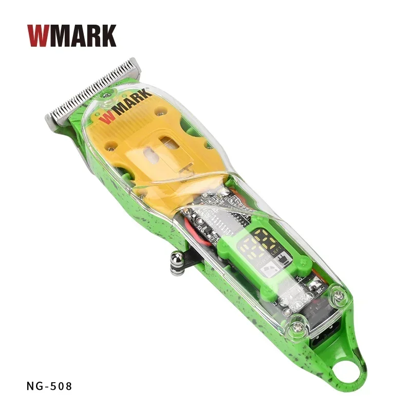 WMARK NG-508/NG-509 Transparent Style  Detail Trimmer Professional Rechargeable Clipper 6500 RPM with LED Battery Display