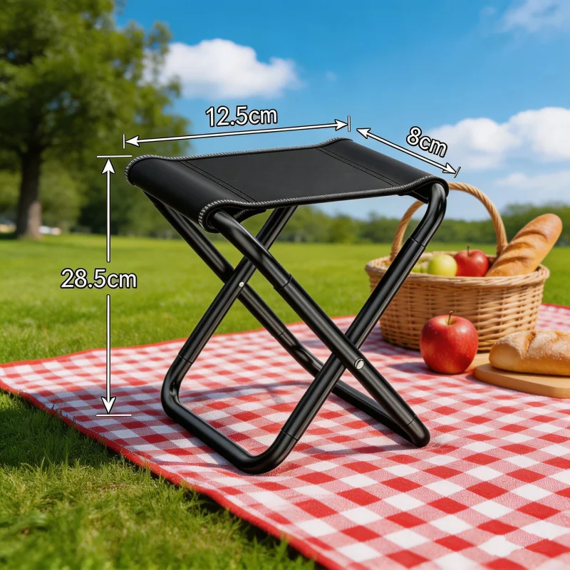 

Premium foldable stool for overseas travel and outdoor leisure, slip-resistant, supports up to 120 kg easy to store