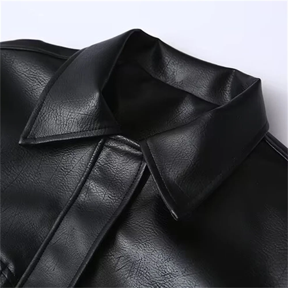 New autumn and winter fashion women\'s leather jacket, casual European and American design, machine inspired car leather jacket