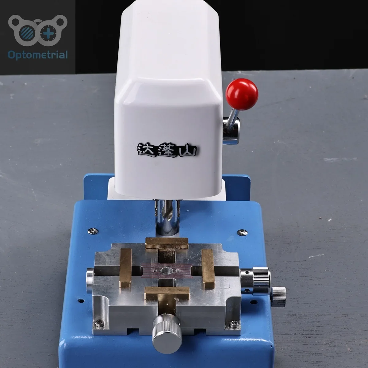 Optical Lens Template 3-Hole Puncher Drilling Machine, Precision for Eyeglass Lens Processing, Optometry Labs Eyewear Workshops